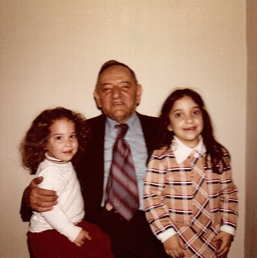 1973: Maris on the right with her grandfather and sister Diane on the left.