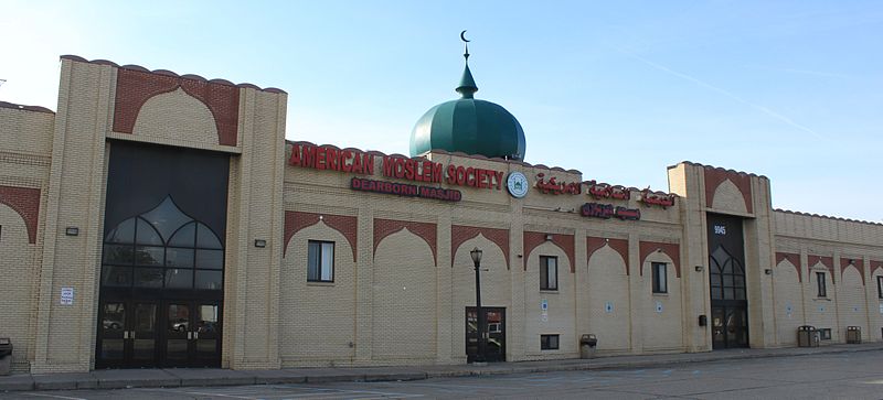 American Moslem Society Dearborn Mosque, 9945 West Vernor Highway, Dearborn, Michigan. Wikipedia Commons 